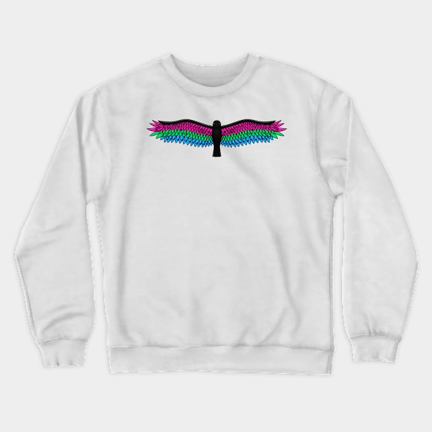 Fly With Pride, Raven Series - Polysexual Crewneck Sweatshirt by StephOBrien